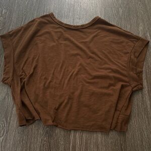 Women’s Brown Relaxed Crop Top